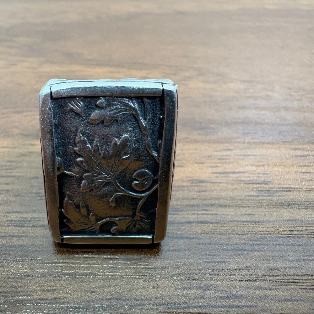 Silpada Sterling Silver 11 Grams Floral Leaf Vine Rectangular Ring Size 7